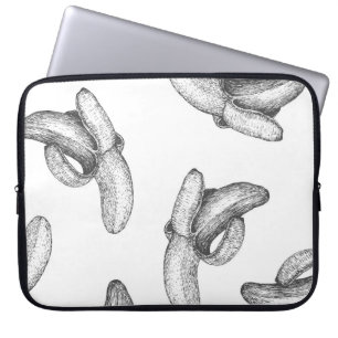 Seamless pattern design or background with banana. laptop sleeve