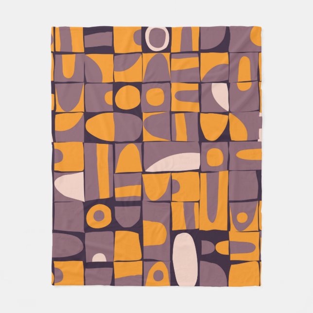 Seamless pattern design with sloppy geometric shap fleece blanket (Front)