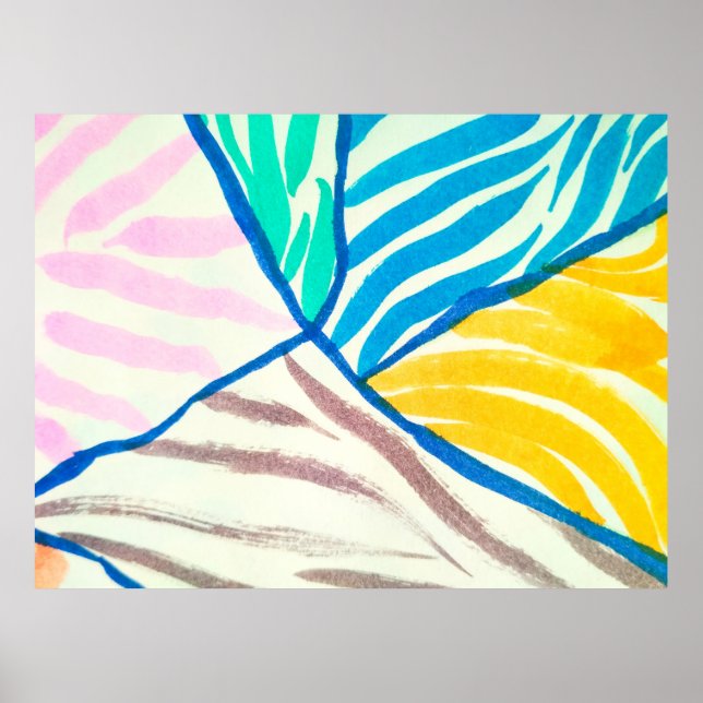 Seamless pattern design with sloppy geometric shap poster (Front)