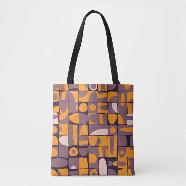 Seamless pattern design with sloppy geometric shap tote bag (Front)