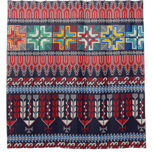Seamless pattern design with traditional Palestini Shower Curtain