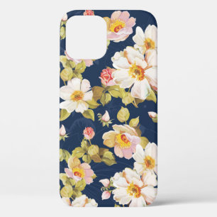 seamless pattern displaying bold flowers. Elegance iPhone 12 Case