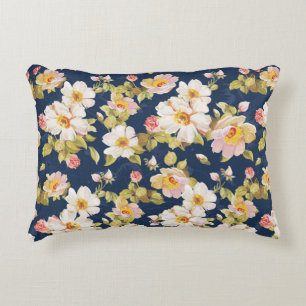 seamless pattern displaying bold flowers. Elegance Decorative Cushion