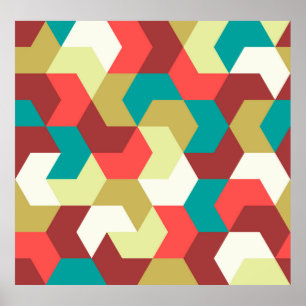 Seamless pattern. Endless background of geometric  Poster