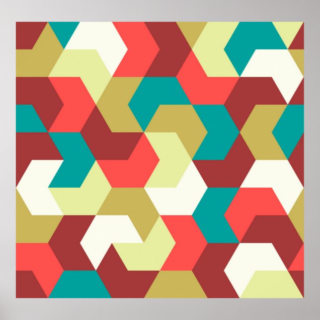 Seamless pattern. Endless background of geometric  Poster (Front)