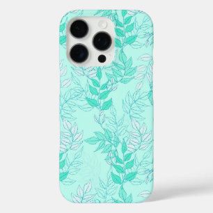 Seamless pattern featuring interconnected leafy br iPhone 16 pro case