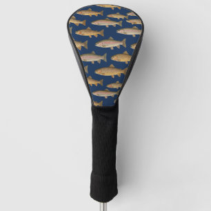 Seamless Pattern Fishing Lover  – Trout Fishing    Golf Head Cover