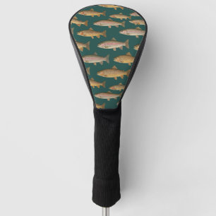 Seamless Pattern Fishing Lover  – Trout Fishing    Golf Head Cover