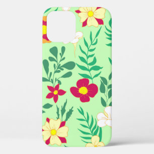 Seamless pattern flower and leaveshome decor, back iPhone 12 case