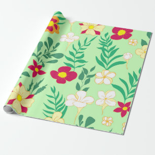 Seamless pattern flower and leaveshome decor, back wrapping paper