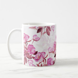 Seamless pattern flowering branch of rose hips. Wa Coffee Mug