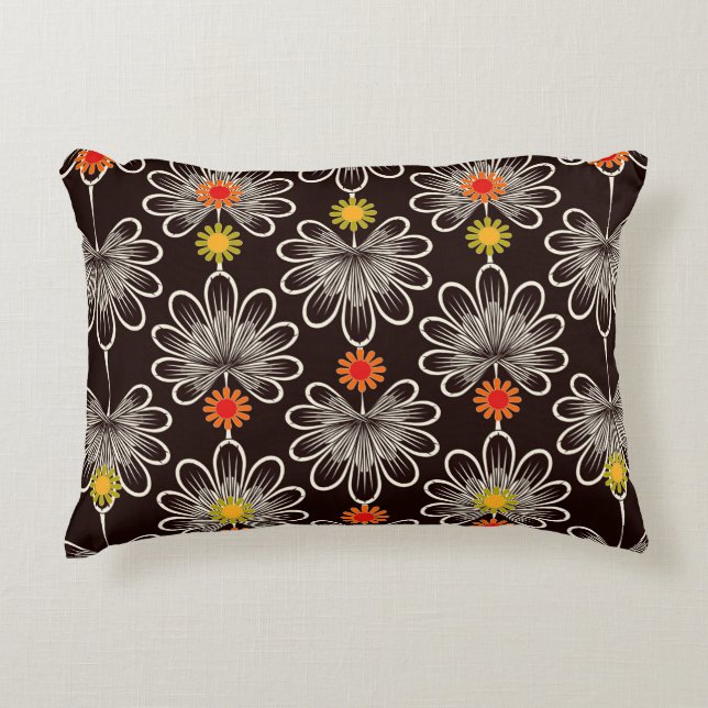 Seamless pattern graphic ornament. Floral stylish  Decorative Cushion (Front)