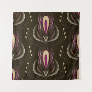 Seamless pattern graphic ornament. Floral stylish Tapestry