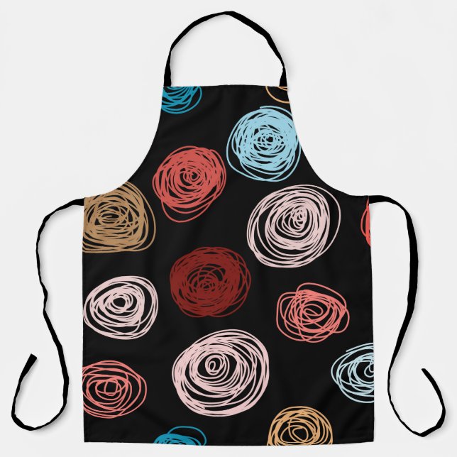 Seamless pattern hand drawn abstract dots. Backgro Apron (Front)