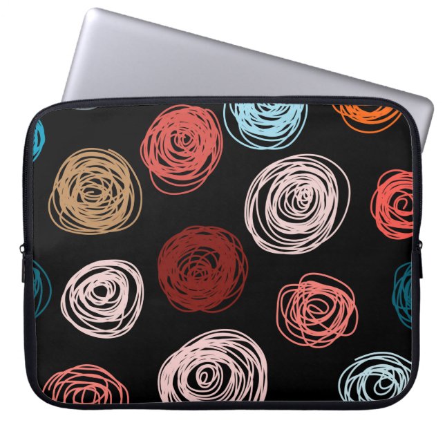 Seamless pattern hand drawn abstract dots. Backgro Laptop Sleeve (Front)