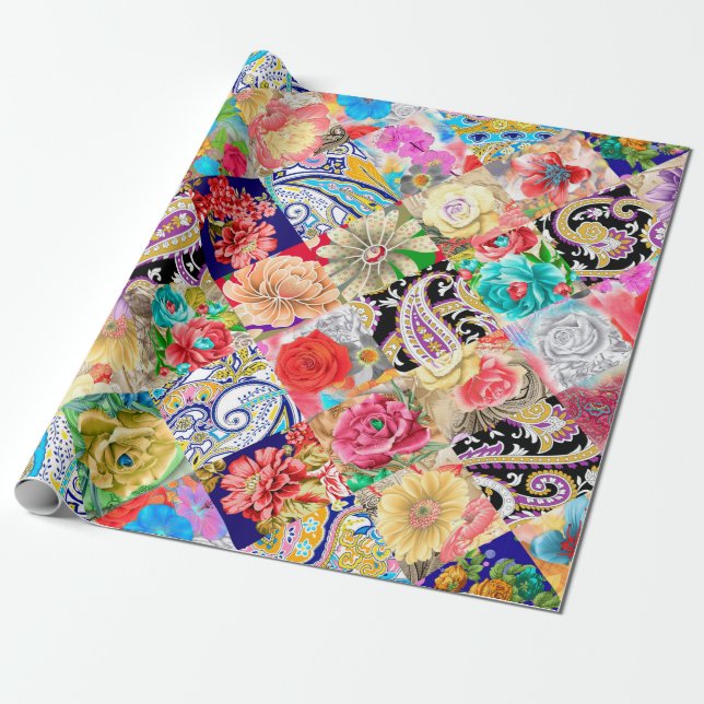 Seamless pattern Hand drawn beautiful Fashion hand Wrapping Paper (Unrolled)