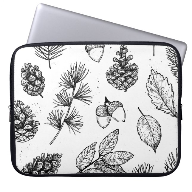 Seamless pattern. Hand drawn vintage illustrations Laptop Sleeve (Front)