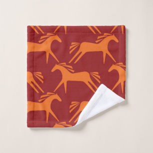 Seamless pattern horses wash cloth