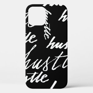 Seamless pattern hustle text grunge music handwrit iPhone 12 case