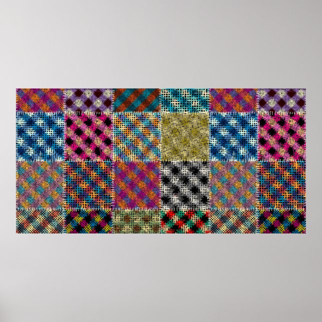 Seamless pattern. Imitation of a patchwork pattern Poster (Front)