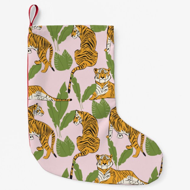 Seamless pattern. Imitation of a patchwork pattern Small Christmas Stocking (Front)
