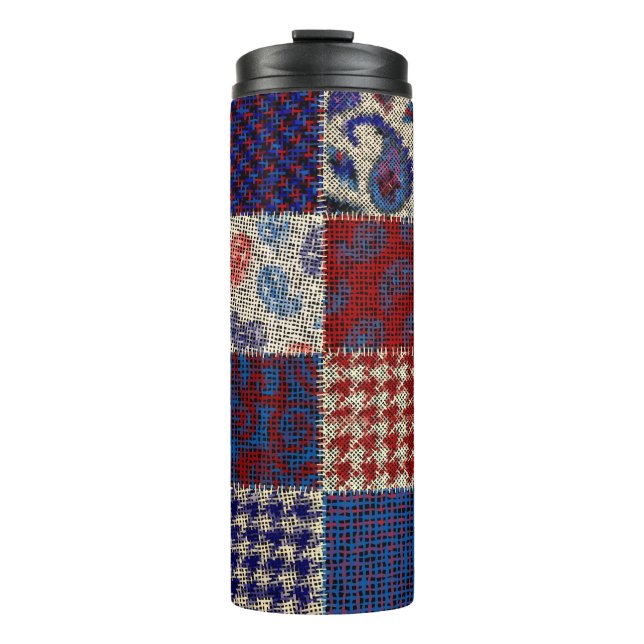 Seamless pattern. Imitation of a patchwork pattern Thermal Tumbler (Front)
