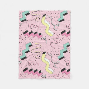 Seamless pattern in bright abstract retro style fleece blanket