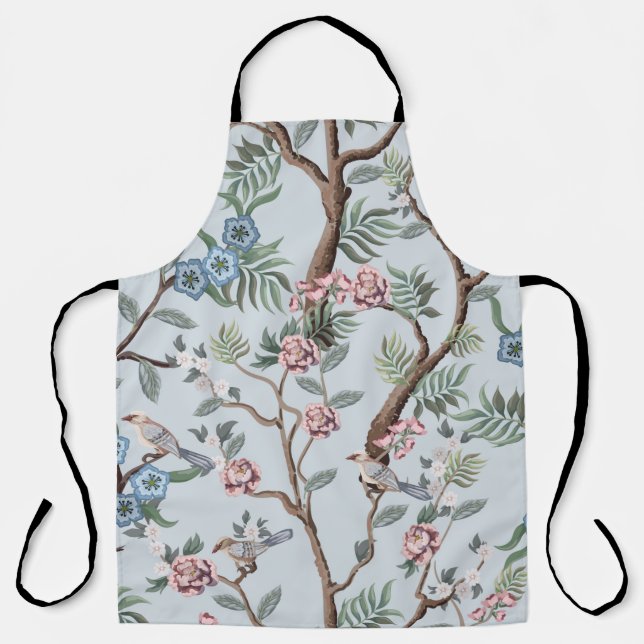 Seamless pattern in chinoiserie style with peonies apron (Front)
