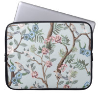 Seamless pattern in chinoiserie style with peonies