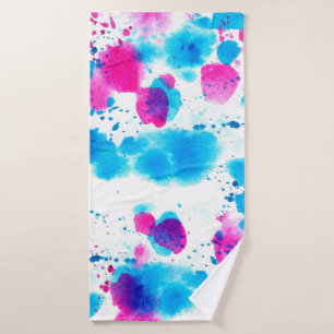 Seamless pattern in grunge style with stains water bath towel