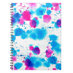 Seamless pattern in grunge style with stains water notebook
