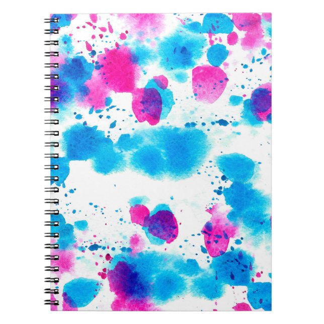 Seamless pattern in grunge style with stains water notebook (Front)