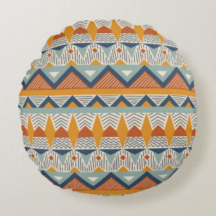 Seamless pattern in navajo style round cushion