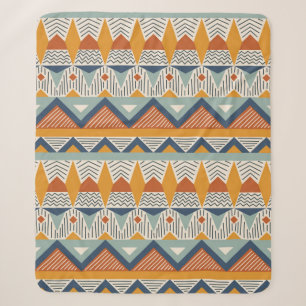 Seamless pattern in navajo style sherpa blanket