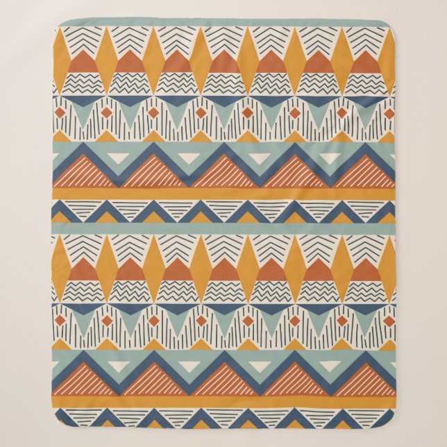 Seamless pattern in navajo style sherpa blanket (Front)