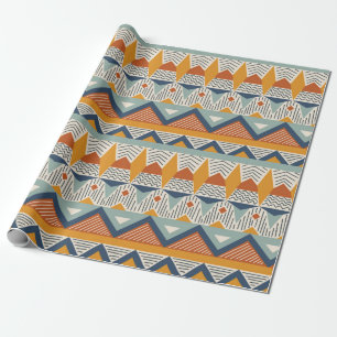 Seamless pattern in navajo style wrapping paper