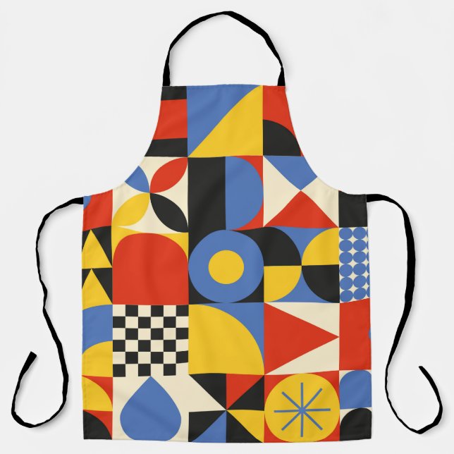 Seamless pattern in neogeo style. Simple geometric Apron (Front)