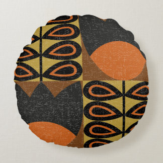 seamless pattern in scandinavian design style. Ret Round Cushion