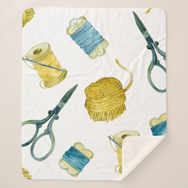 Seamless pattern knitting sherpa blanket (Front)