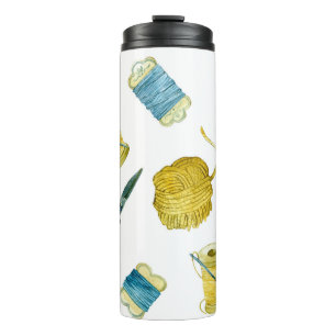 Seamless pattern knitting thermal tumbler