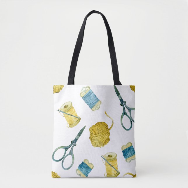 Seamless pattern knitting tote bag (Front)