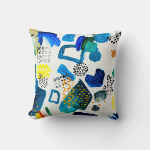 Seamless pattern made by hand drawn paint strokes. cushion