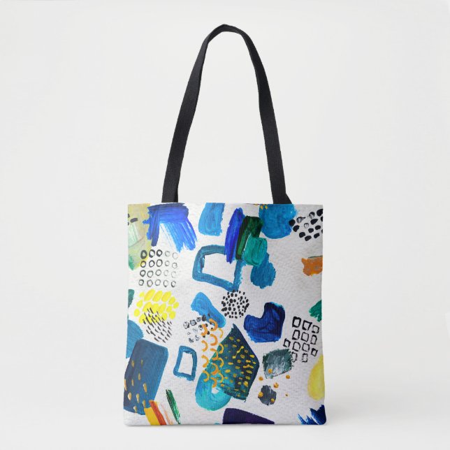 Seamless pattern made by hand drawn paint strokes. tote bag (Front)