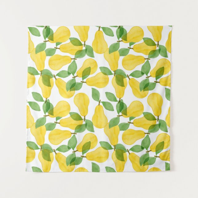 Seamless pattern made of pears with leaves tapestry (Front)