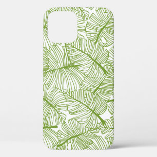 Seamless pattern Monstera leaves background. Flora iPhone 12 Case