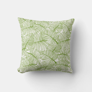 Seamless pattern Monstera leaves background. Flora Cushion