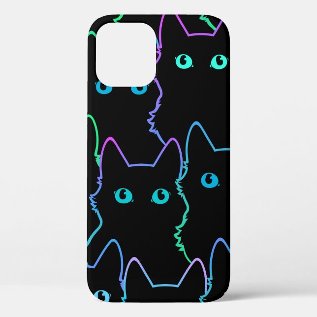 seamless pattern of cute cat silhouettespattern,se Case-Mate iPhone case (Back)