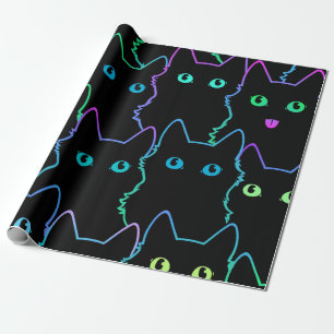 seamless pattern of cute cat silhouettespattern,se wrapping paper