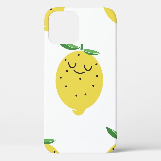 seamless pattern of Cute Lemon cartoon,  Case-Mate iPhone Case (Back)