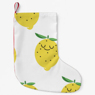 seamless pattern of Cute Lemon cartoon, Small Christmas Stocking